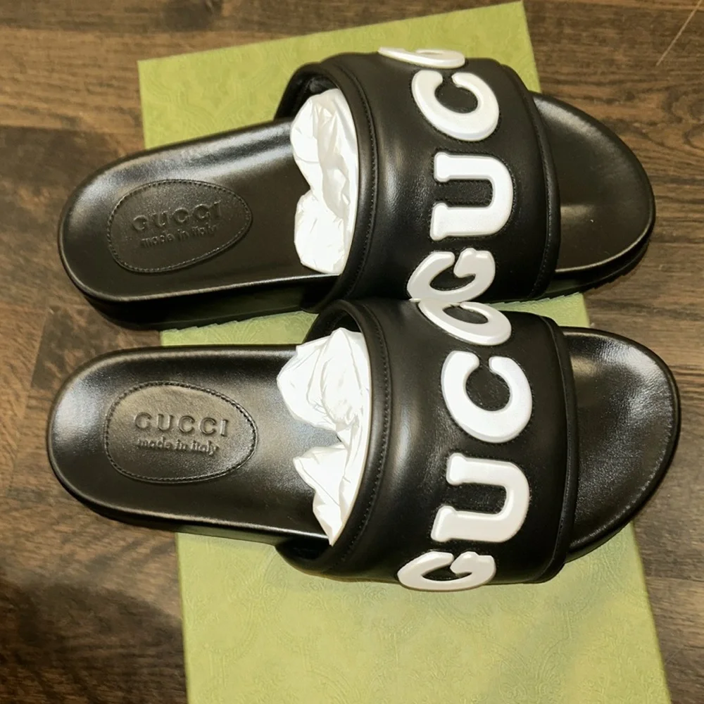 Gucci black slides